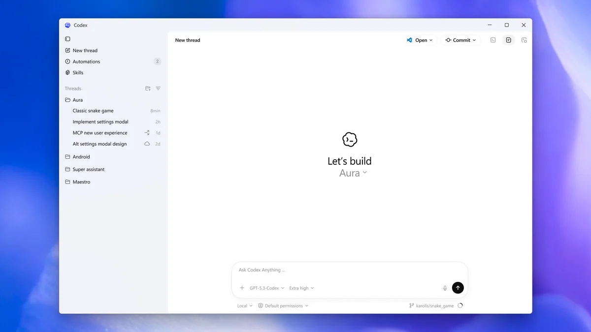 „Codex“ „Windows“
