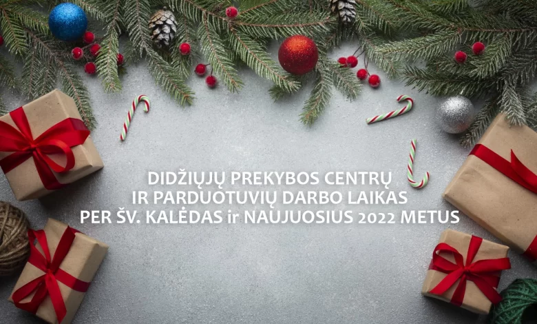 Kaip dirbs parduotuvės per Kalėdas? Darbo laikas per šventes 1 Parduotuviu darbo laikas per Kaledas ir Naujuosius metus 2021 2022