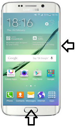 samsung ekrano nuotrauka seniems telefonams