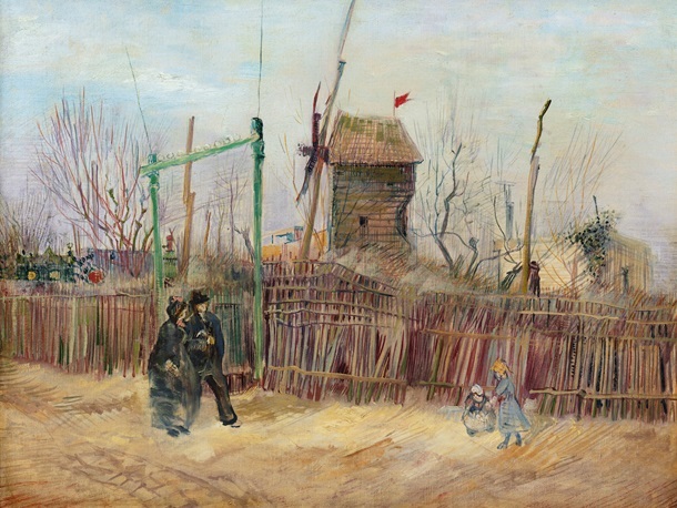 Vincentas Van Gogas Gatves scena paveikslas Vincentas Van Gogas Gatves scena paveikslas