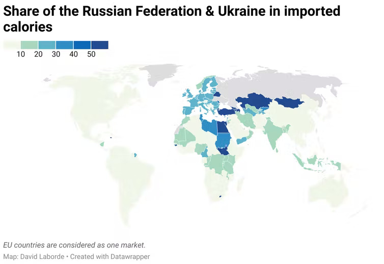 Is Rusijos ir Ukrainos importuojamu maisto produktu kaloriju dalis. Iš Rusijos ir Ukrainos importuojamų maisto produktų kalorijų dalis.
