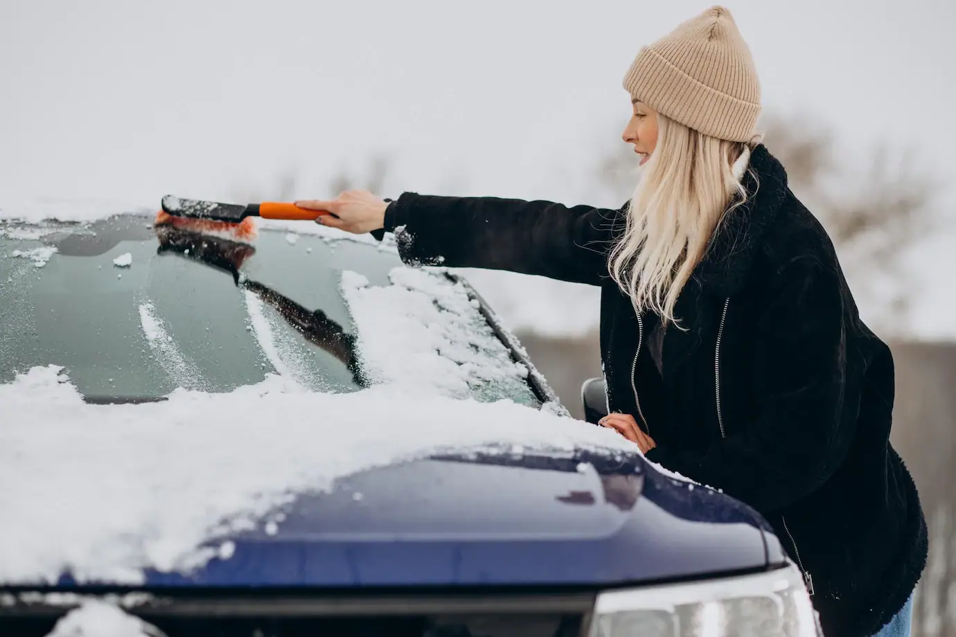 Užšąlęs automobilio stiklas