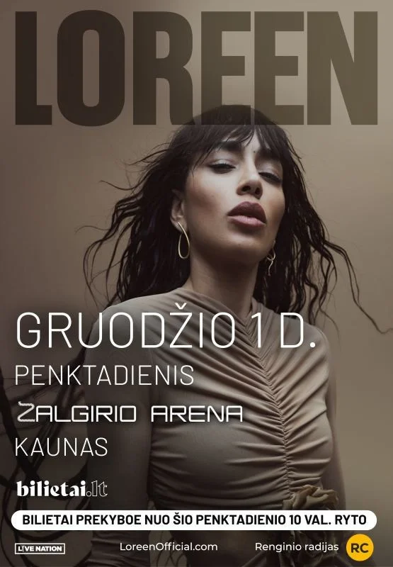 Loreen koncertas Lietuvoje gruodžio 1 d. bilietai.lt nuotr.