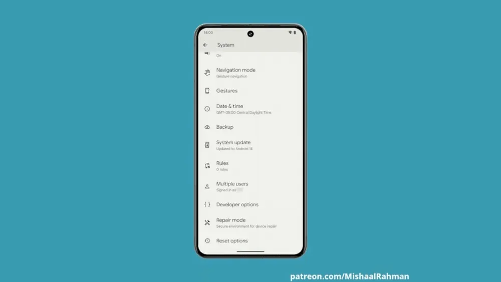 Android "Repair" režimas