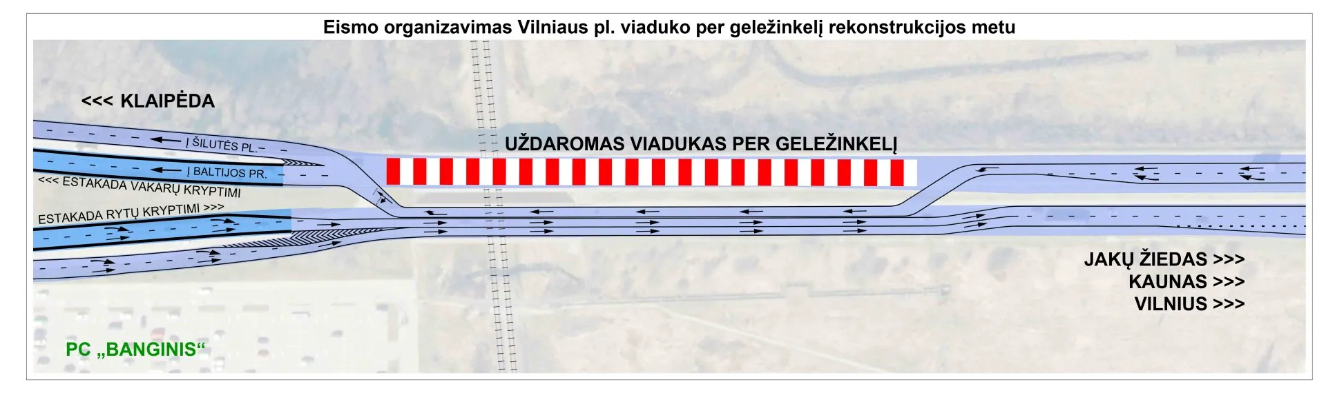 Eismas per remontuojamą tiltą