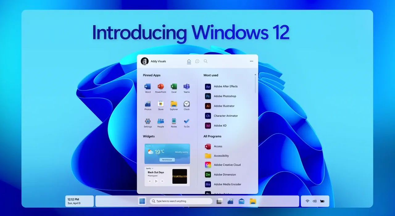 Kaip gali atrodyti windows 12