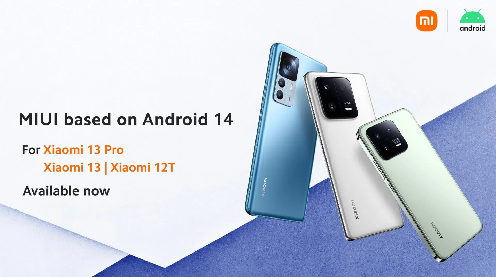 Xiaomi 13 PRO, 13 ir 12T Android 14