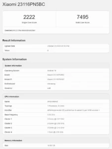 Xiaomi 14 pro specifikacijos