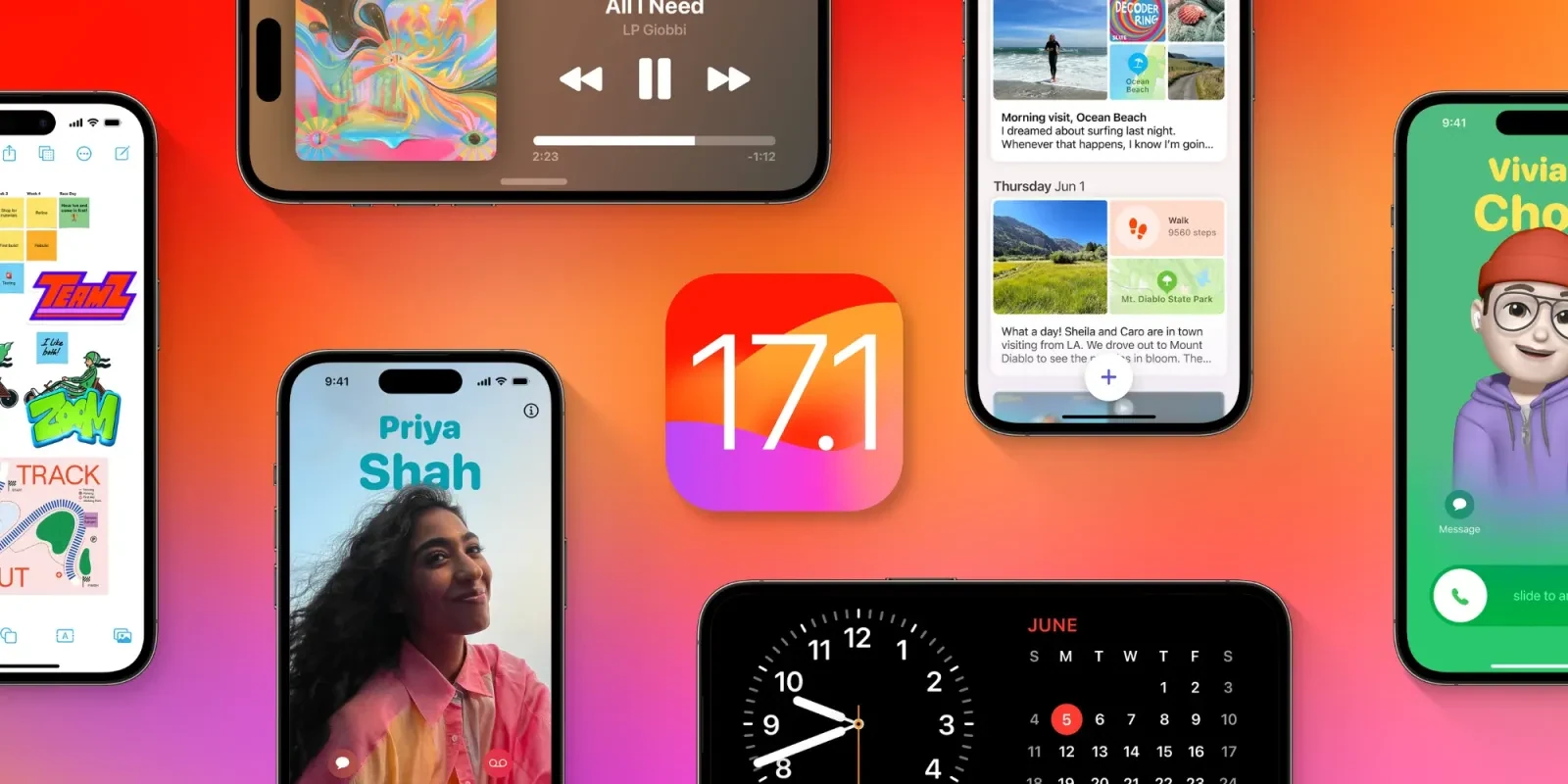 iOS 17.1 atnaujinimas