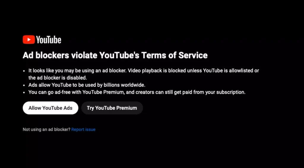 Blokuojamos vaizdo įrašų peržiūros YouTube