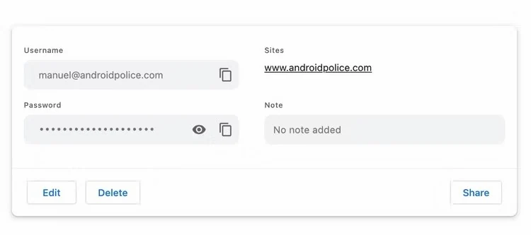 Dalintis slaptažodžiu chrome