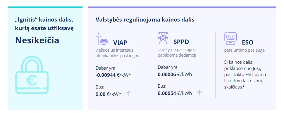 Kaip keičiasi visuomenė elektros kaina 2024 metais