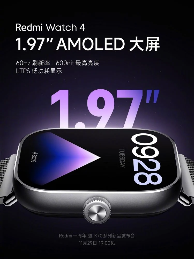 Redmi Watch 4 ekranas