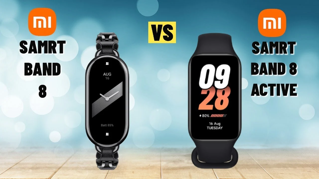 Smart Band 8 Active ir Smart Band 8 palyginimas