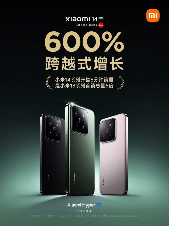 Xiaomi 14 serija pardavimų rekordai