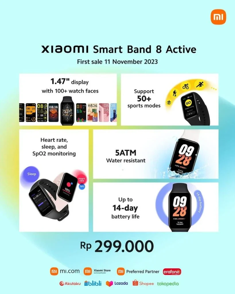 Xiaomi smart band 8 active 2