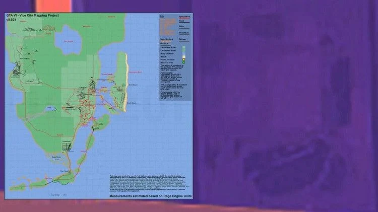 GTA VI žemėlapio vaizdas
