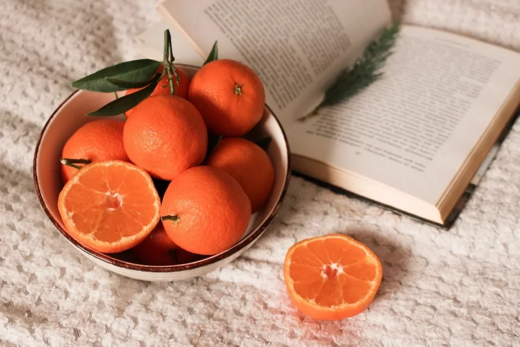 Mandarinų valgymas žiemą