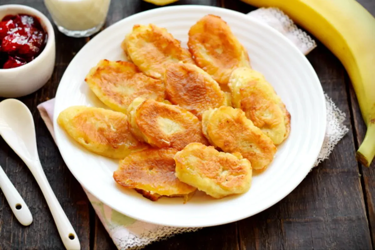 Bananai tešloje