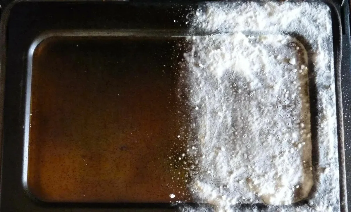 Kepimo skardos valymas su soda
