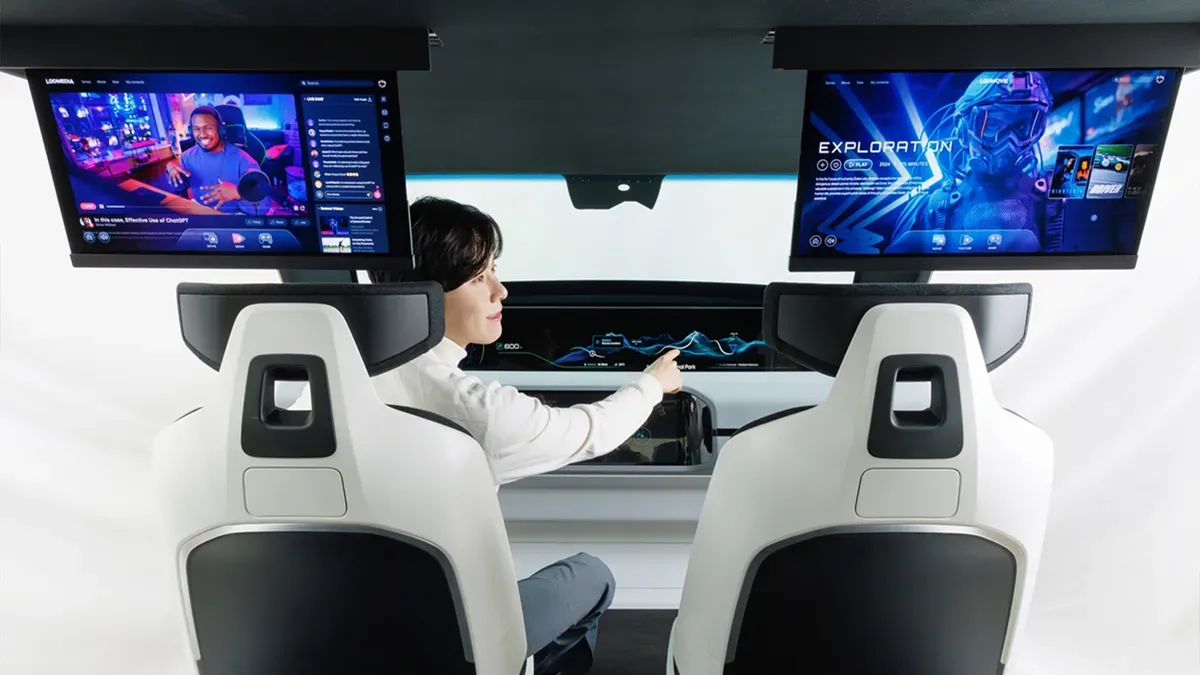 LG ekranų koncepcijos automobiliuose