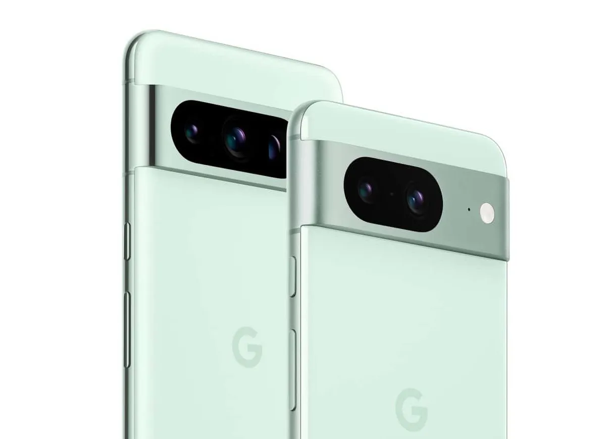 Pixel 8 ir 8 Pro mėtų spalva
