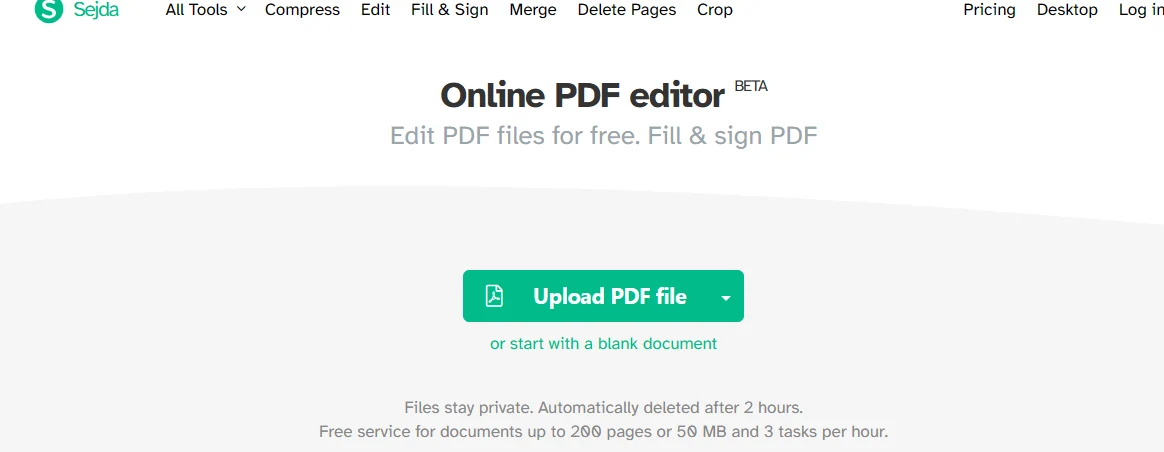 Sejda PDF Editor