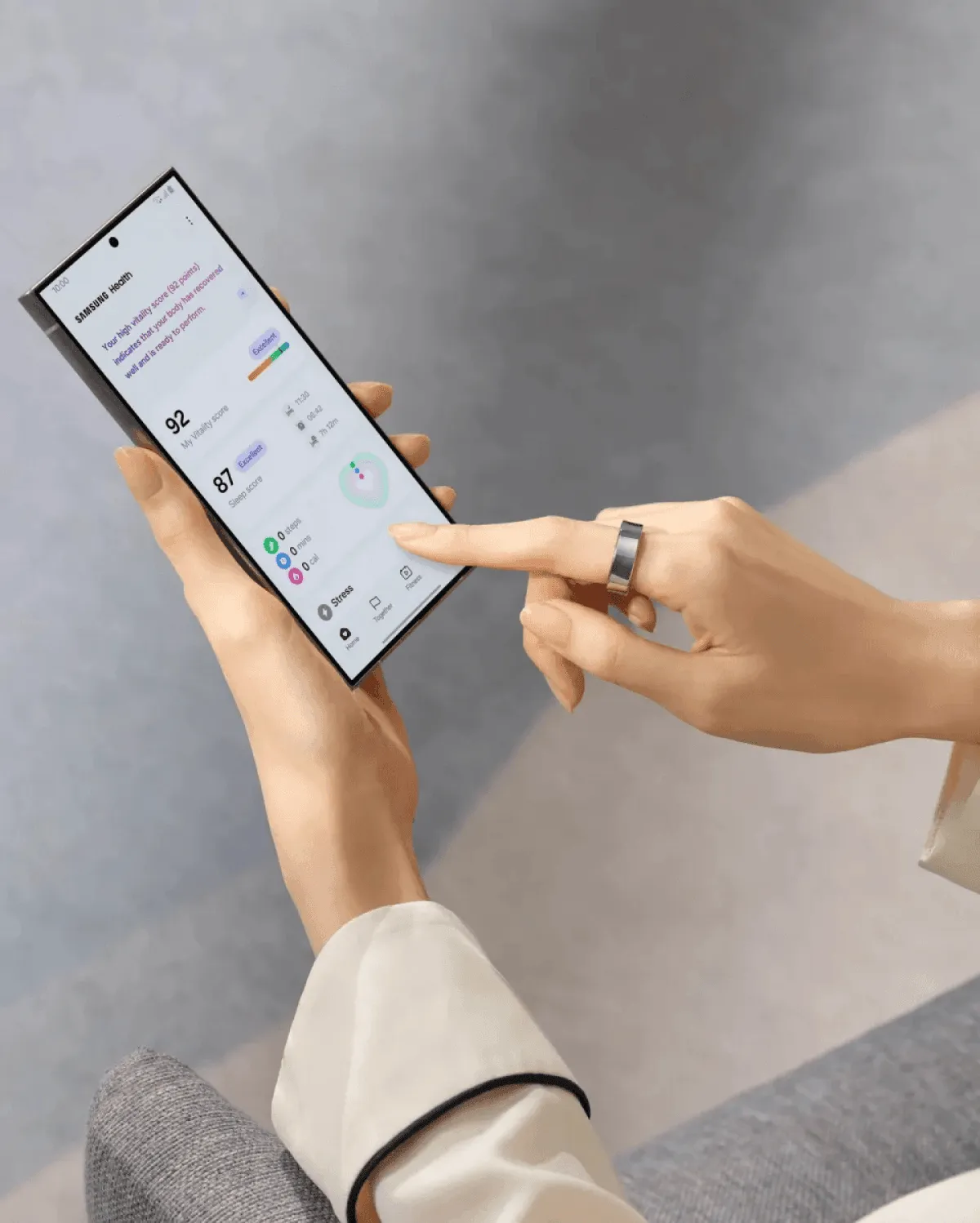 Galaxy Ring suderinamumas Android