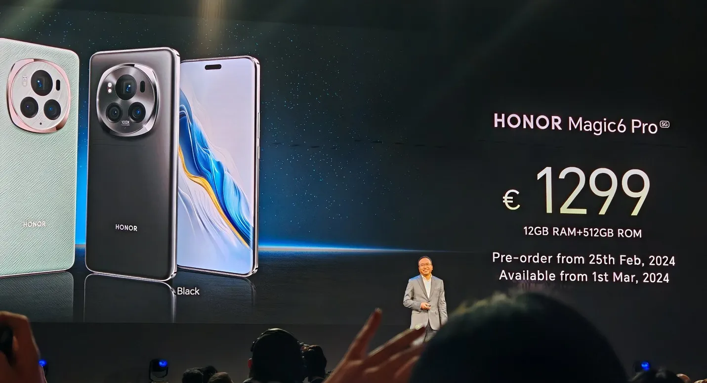 Honor Magic6 Pro telefono kaina Europoje