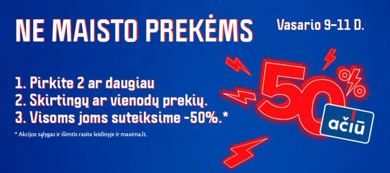 Maxima didžiųjų nuolaidų dienos