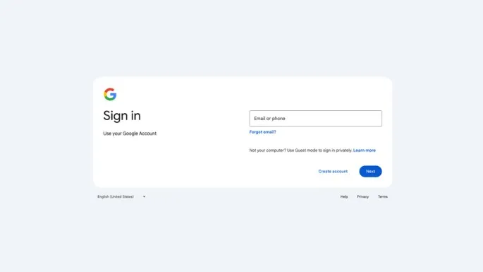 Prisijungimas prie Google paskyros