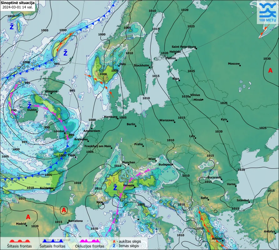 Sinoptinė informacija (pirmosios pavasario dienos) / Lietuvos hidrometeorologijos tarnybos duomenys