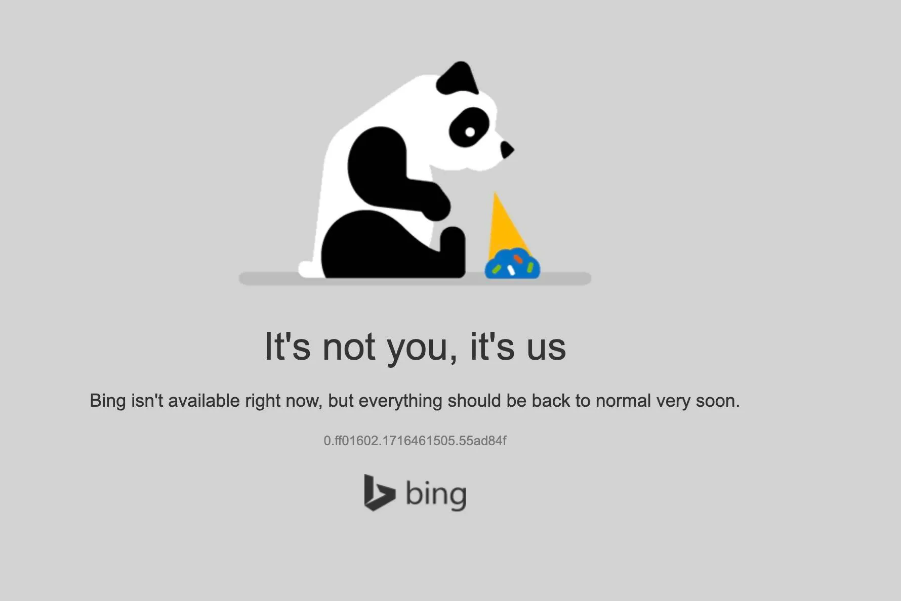 Bing patyrė sutrikimus
