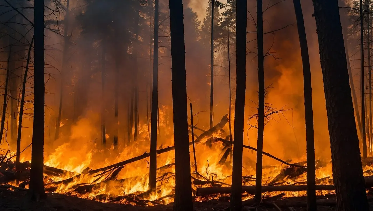 Didžiuliai miškų gaisrai