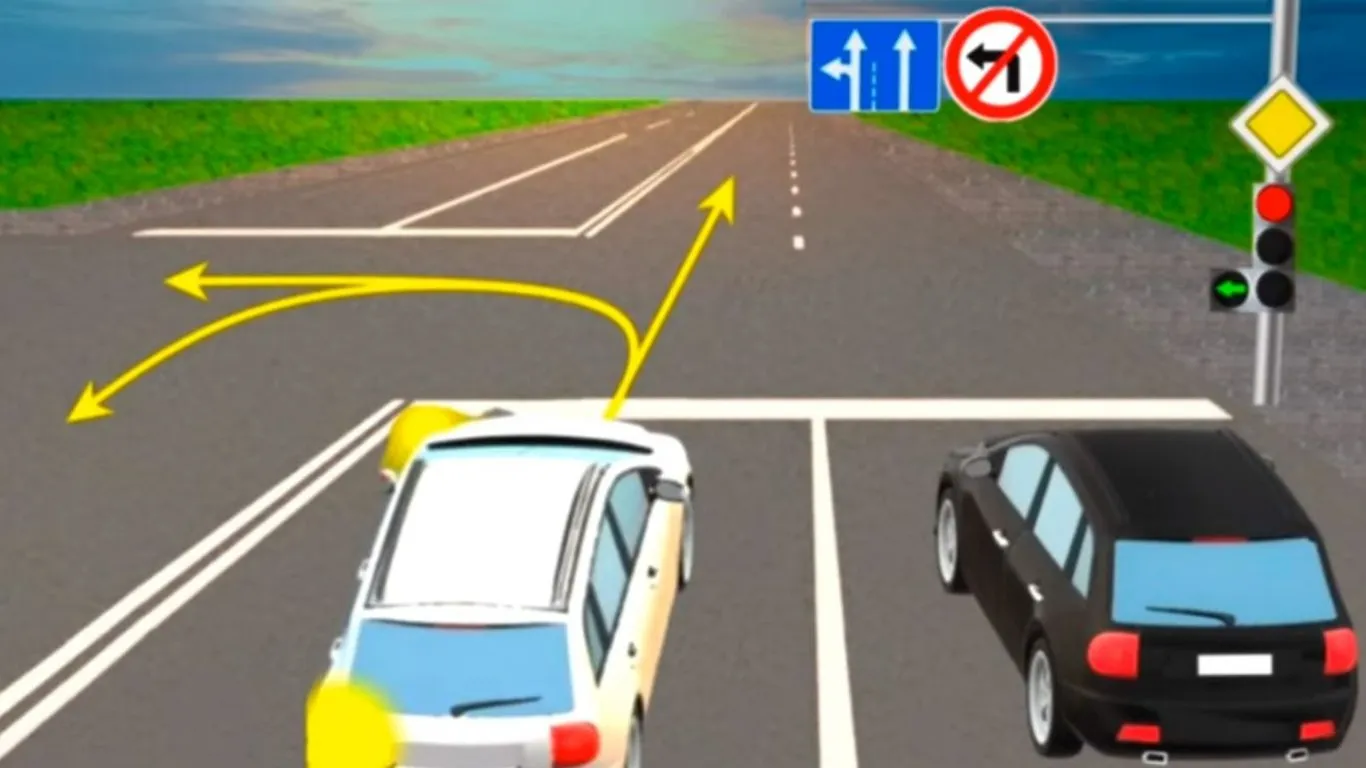 Kur gali važiuoti balto automobilio vairuotojas