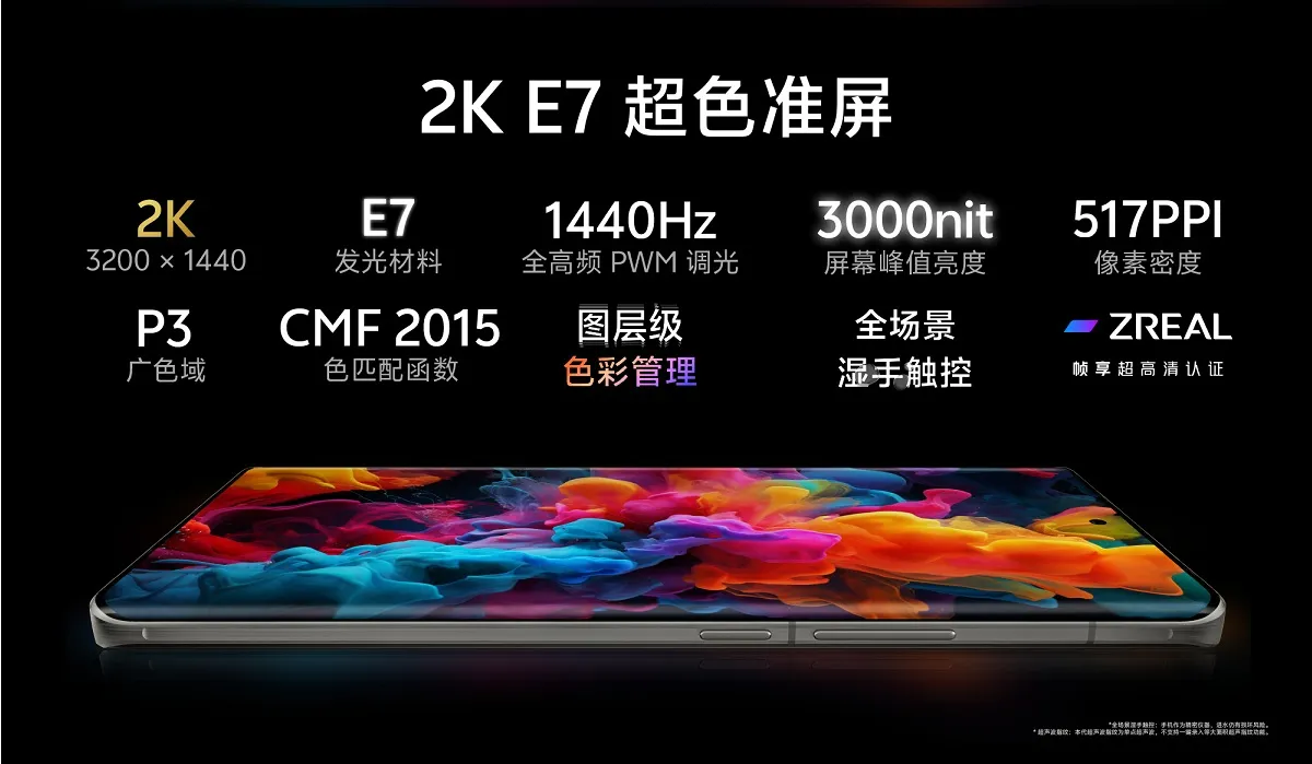 Vivo X100 Ultra ekrano specifikacijos