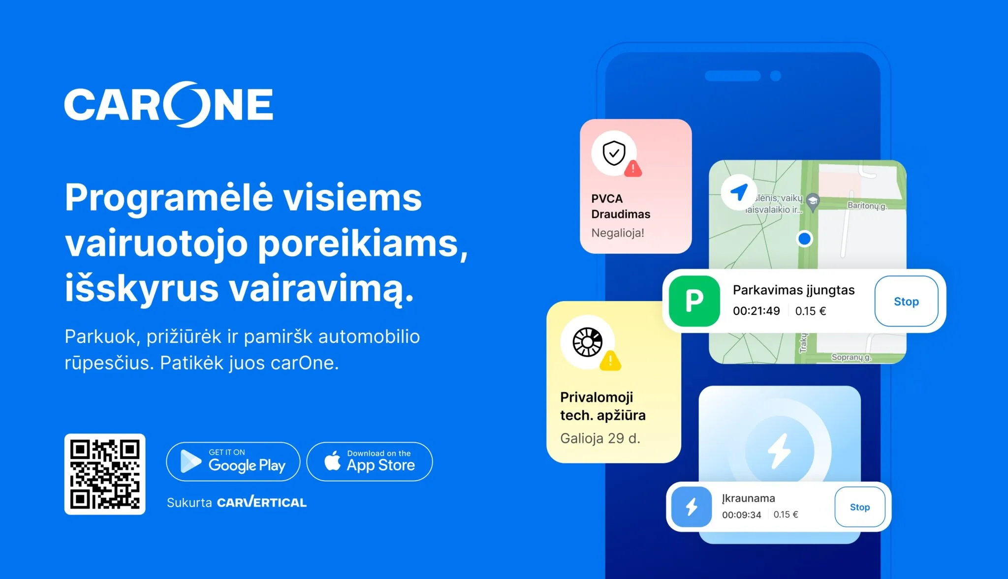 carOne programėlė veiks Palangoje