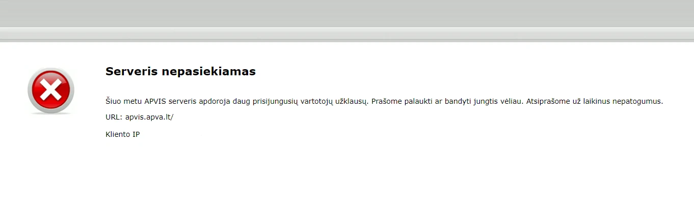 APVA puslapis užlūžo