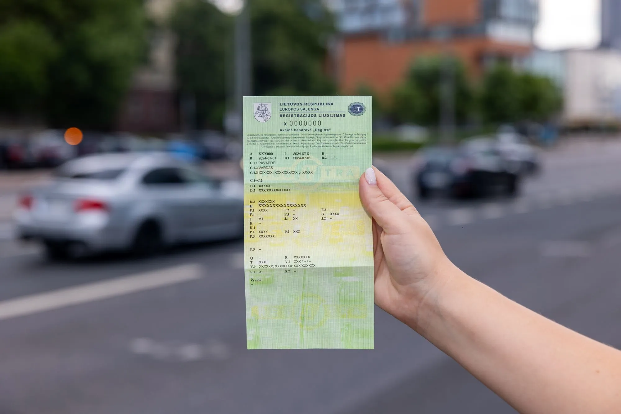 Naujasis automobilio registracijos liudijimas