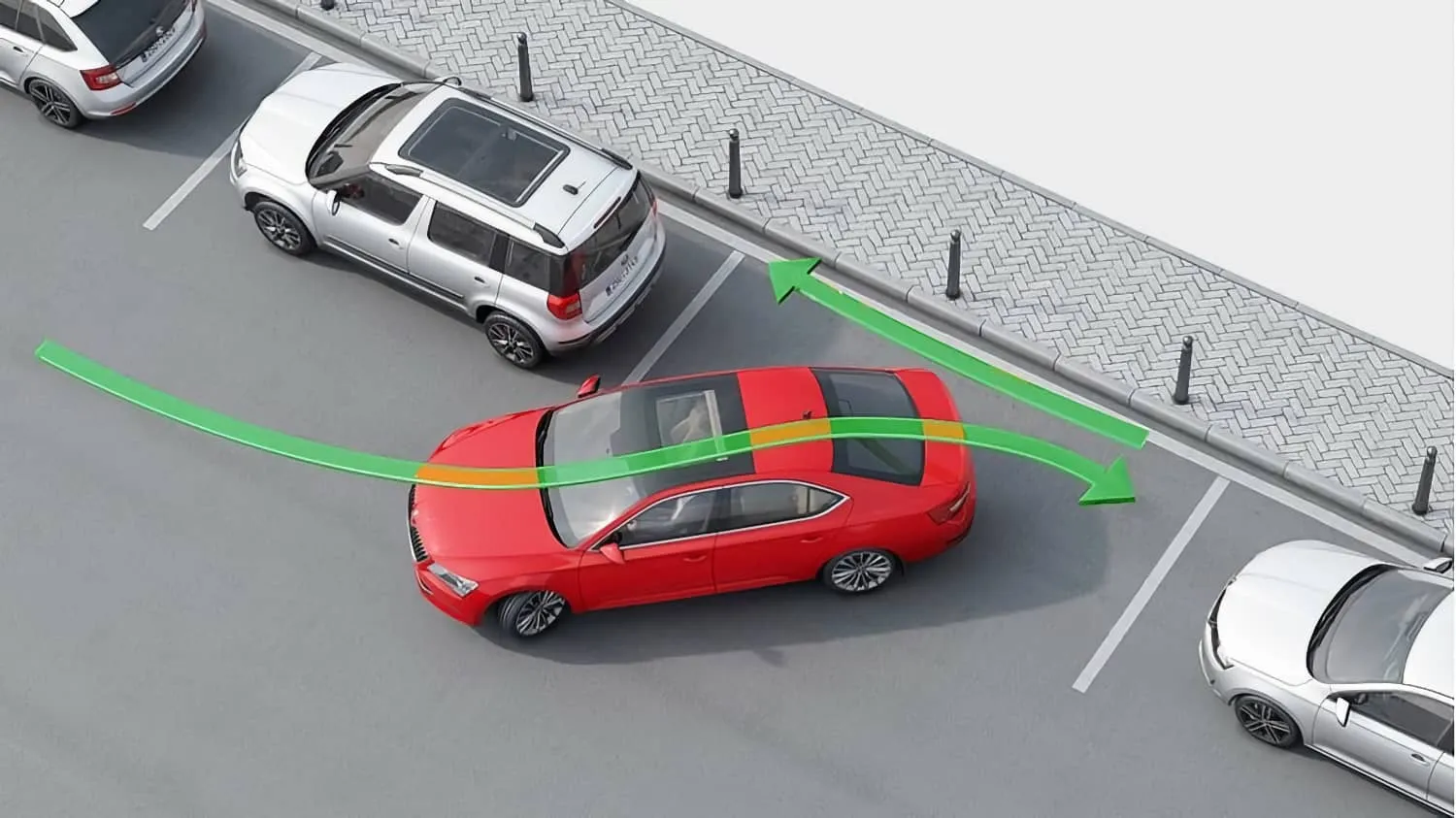 Kaip parkuoti automobilį prie šaligatvio