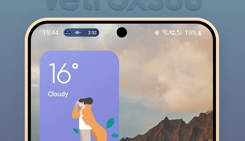 Samsung One UI 7.0 dinaminė sala