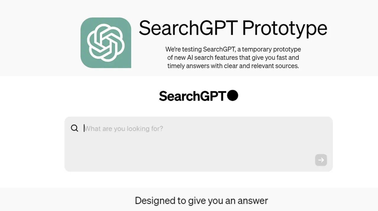 SearchGPT prototipas