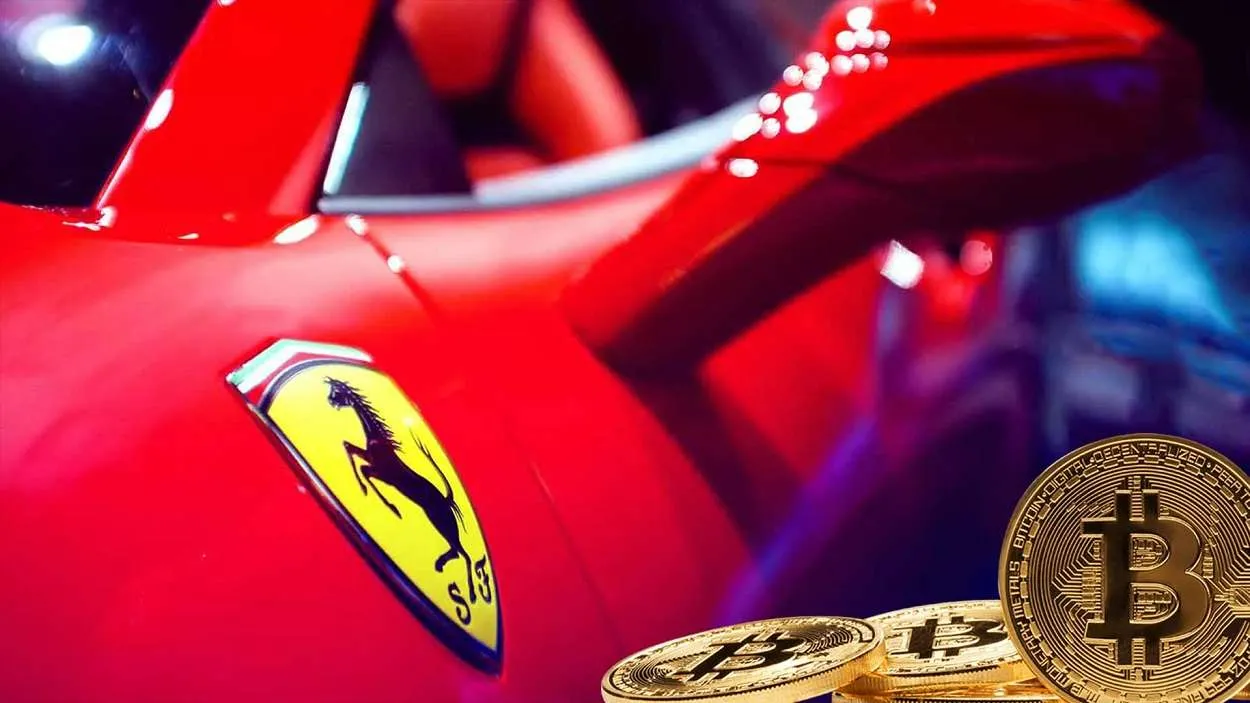 Už Ferrari galėsite atsiskaityti kriptovaliuta