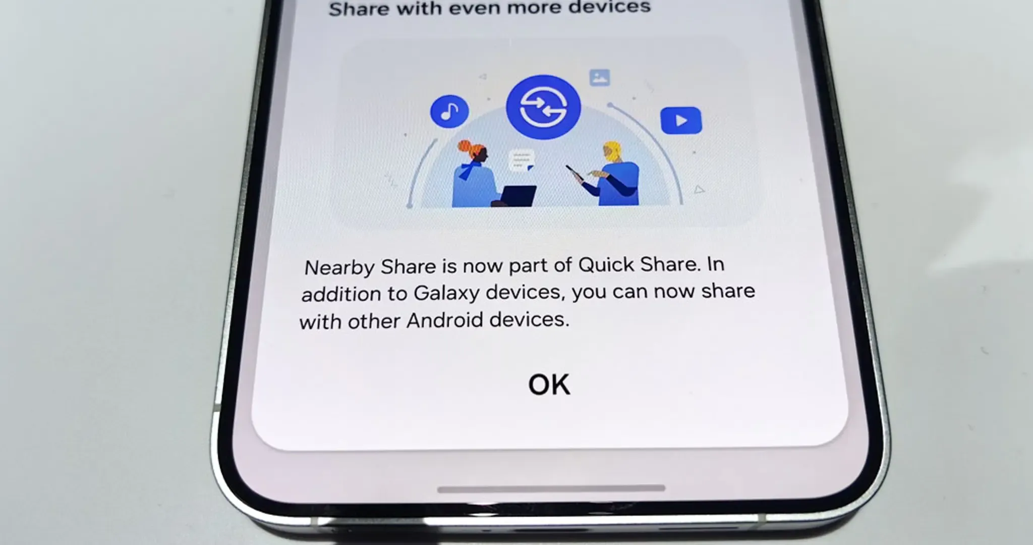 Android Quick Share funkcija
