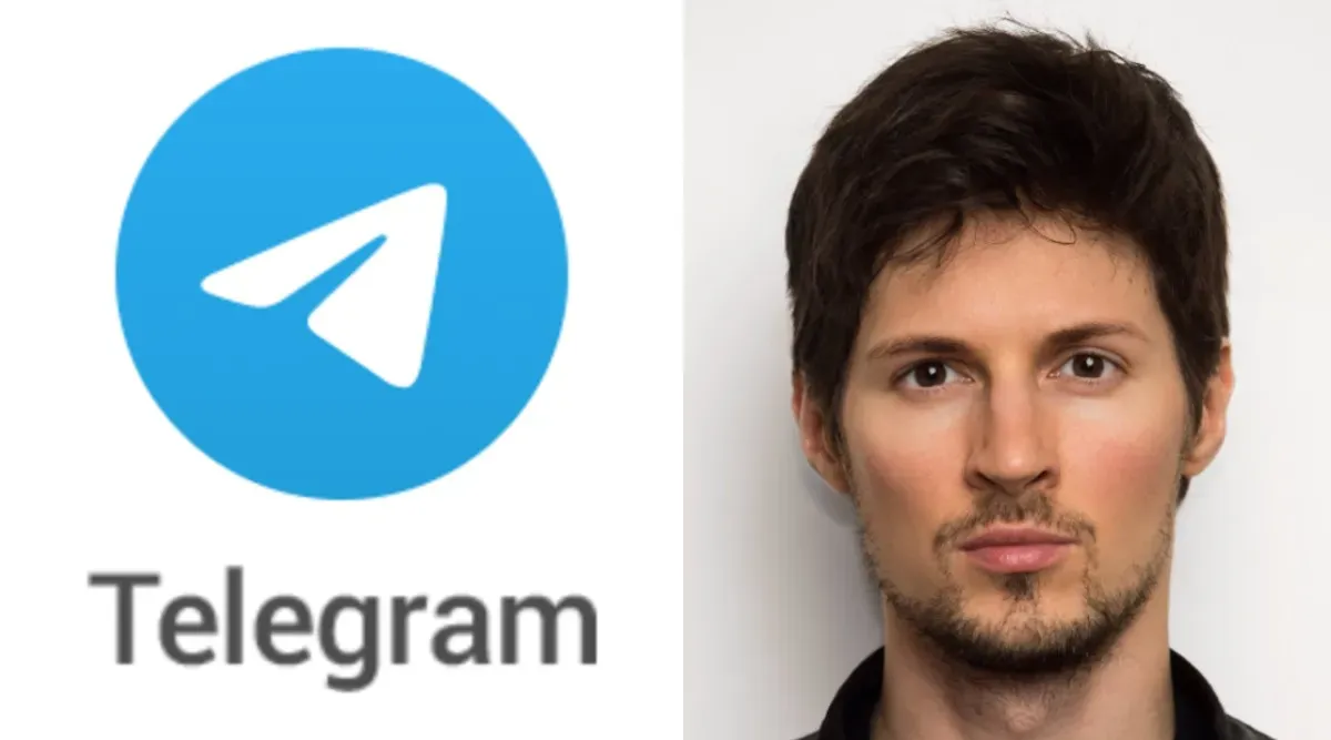 Pavel Durov Telegram įkūrėjas / koliažas