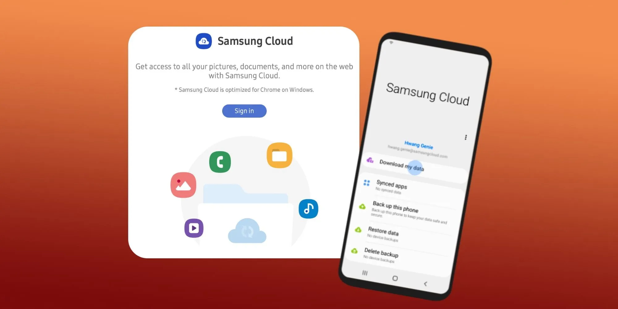 Patogus failų valdymas Samsung