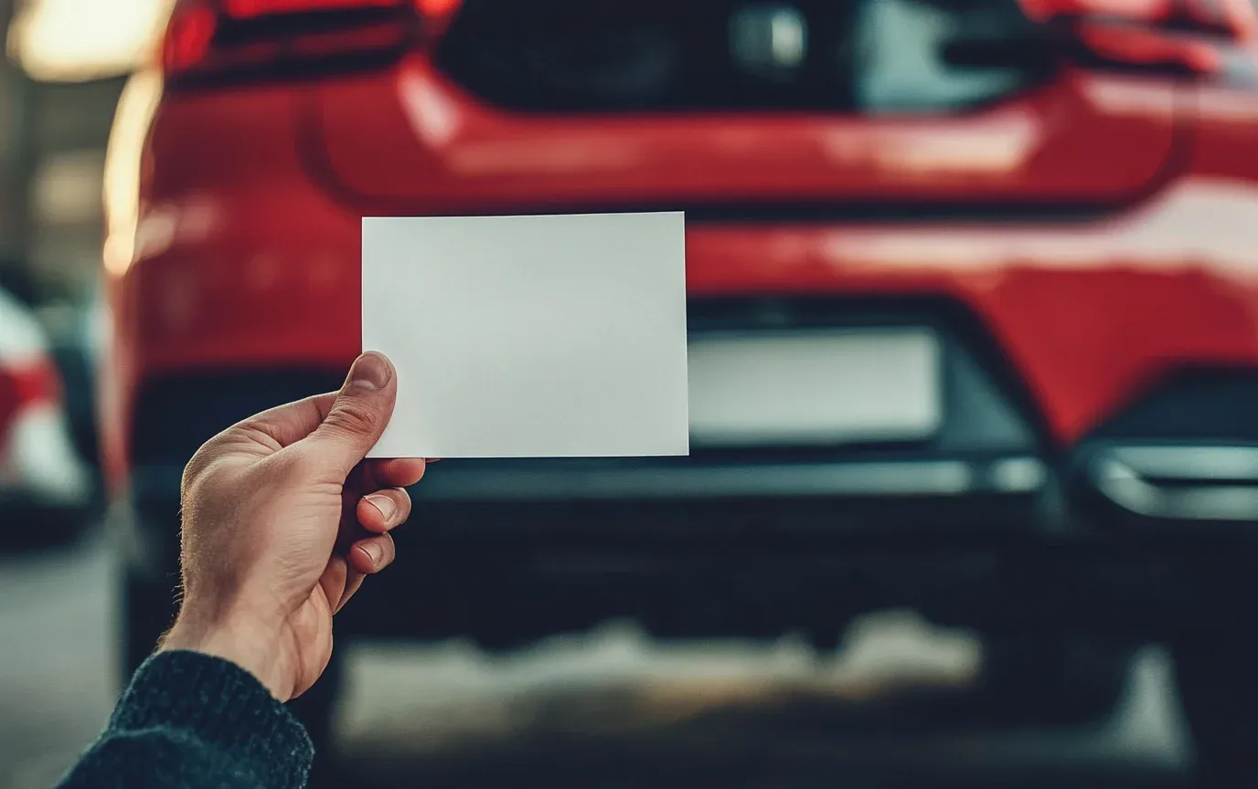 Popieriaus lapas tikrinant automobilį