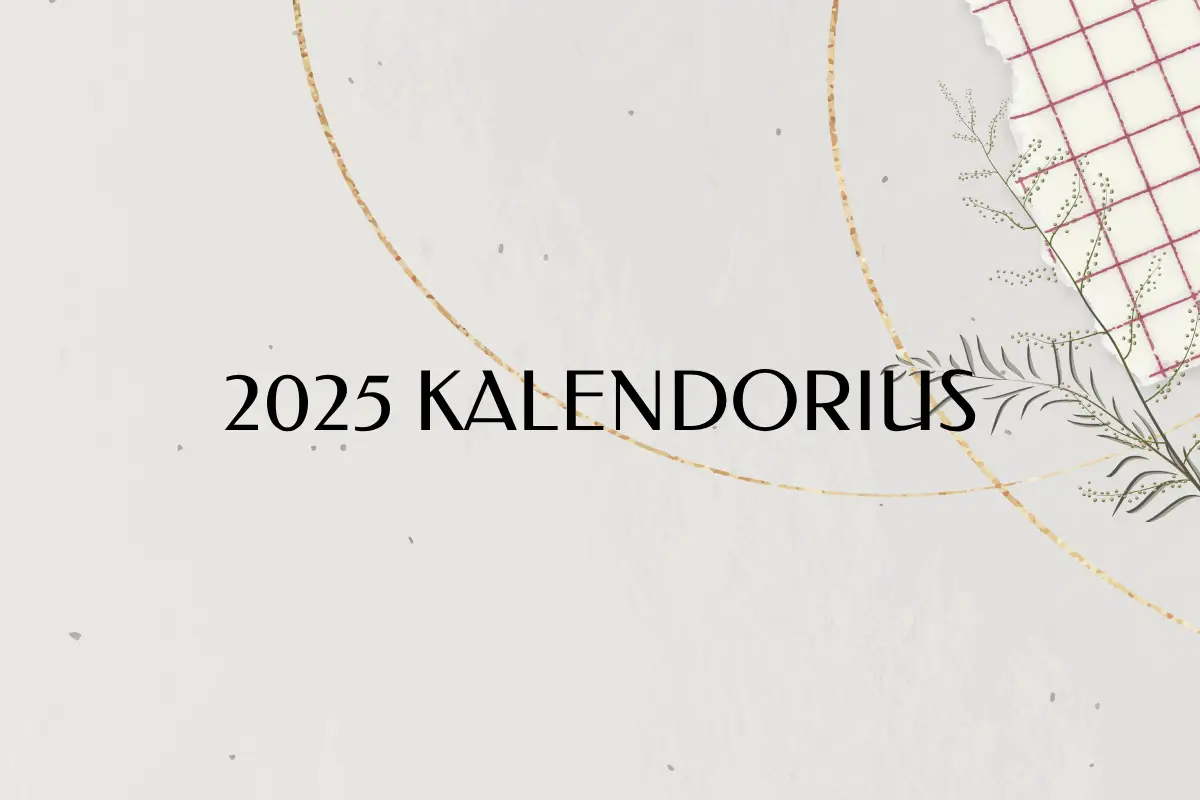 2025 metų kalendorius spausdinimui