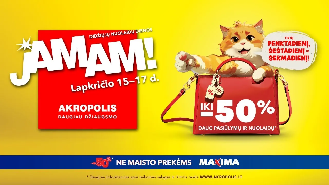 Akropolis JAMAM 2024 nuolaidos