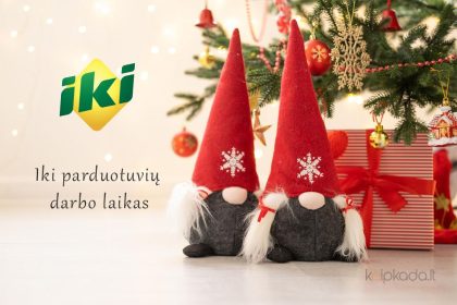 Iki parduotuvių darbo laikas per Kalėdas ir Naujus 2025 metus